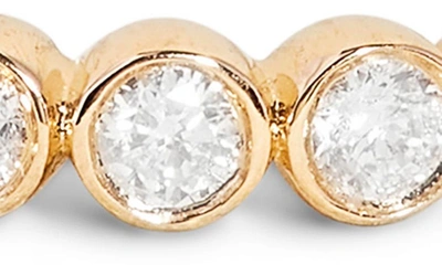 Stone And Strand Bezel Diamond Line Ring In 10k Yellow Gold/ White Diamond