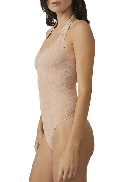 Shop Free People With Love Halter Bodysuit In Bisque