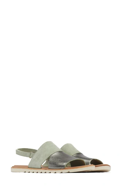 Shop Sorel Ella Ii Slingback Sandal In Safari/ Bleached Ceramic