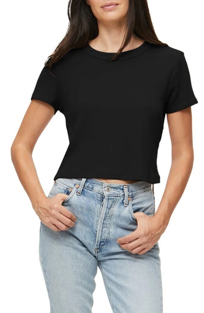 Shop Michael Stars Mimi Crop T-shirt In Black