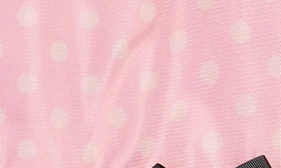 Shop Bcbg Kids' Tiered Dot Mesh Dress In Sweet Lilac Pink