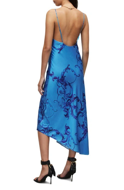 Shop Allsaints Alexia Isabella Midi Dress In Cobalt Blue
