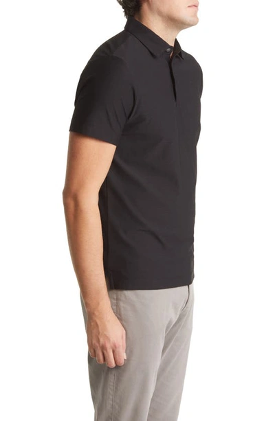 Shop Robert Barakett Hickman Short Sleeve Polo Shirt In Black