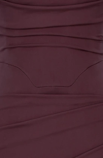 House Of Cb Milena Jersey Corset Maxi Dress In Dark Cherry