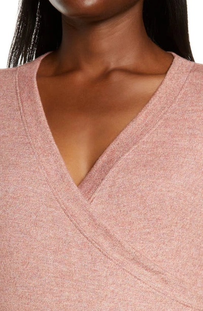 Shop Belabumbum Anytime Nursing/maternity Sweatshirt In Cinnamon Marl