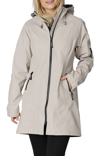 Ilse Jacobsen Regular Fit Hooded Raincoat In Chateau Gray