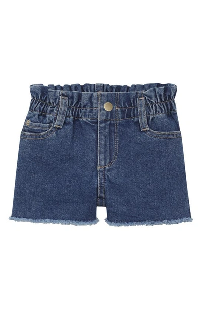 Shop Dl1961 Kids' Lucy Paperbag Waist Cut Off Jeans Shorts In Capetown