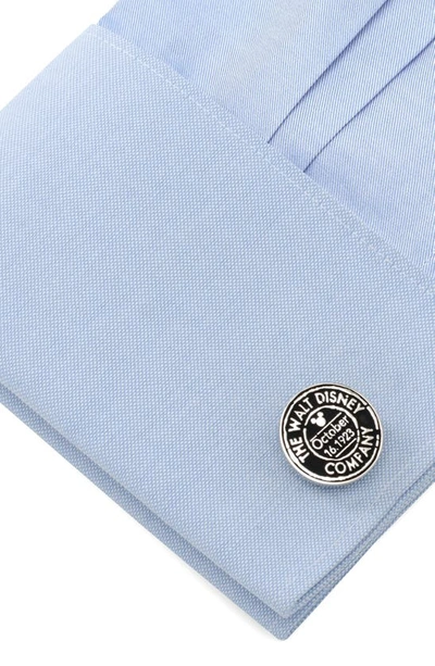Shop Cufflinks, Inc X Disney Medallion Logo Cuff Links In Black