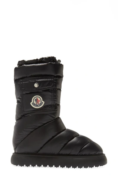 Shop Moncler Gaia Pocket Puffer Snow Boot In Black/ Black