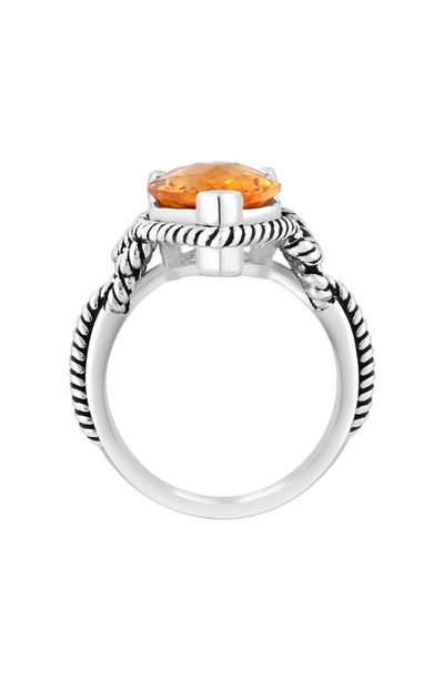 Shop Effy Sterling Silver & 18k Yellow Gold Citrine Ring In Orange