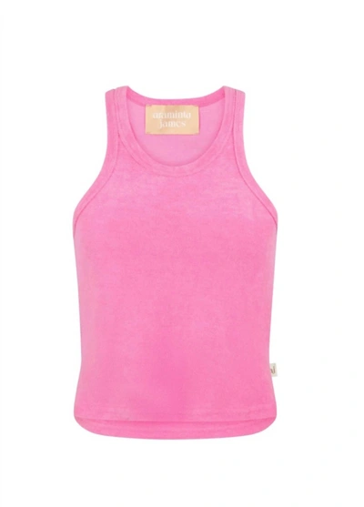 Shop Araminta James Terry Tank Top In Candy Pink
