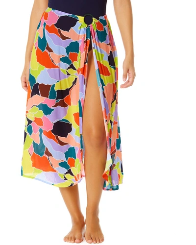 Shop Anne Cole Ring Sarong Skirt In Multi