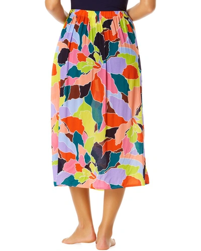Shop Anne Cole Ring Sarong Skirt In Multi
