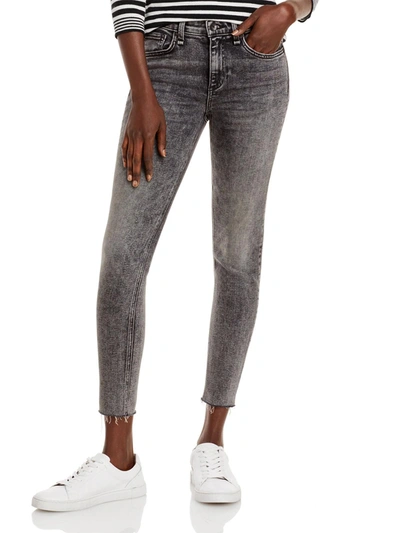 Shop Rag & Bone Cate Womens Mid-rise Ankle Skinny Jeans In Grey