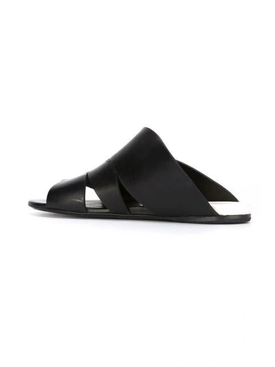 Shop Marsèll Flat Sandals - Black