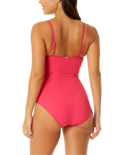 Shop Anne Cole Shirred Lingerie Maillot In Pink