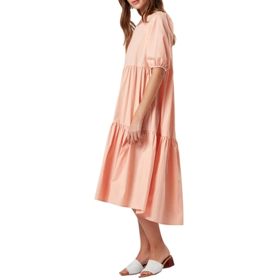 Shop Charlie Holiday Marny Womens Puff Sleeve Ruffled Shift Dress In Pink