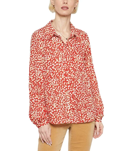 Shop Nydj Modern Blouse In Red