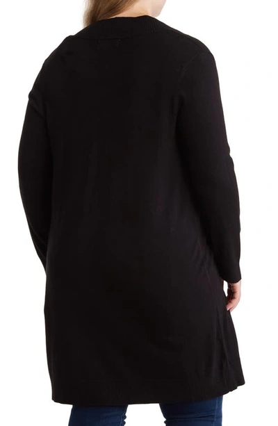 Shop By Design Long Tunic Length Cardigan In Black