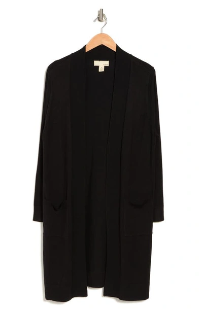 By Design Long Tunic Length Cardigan In Black