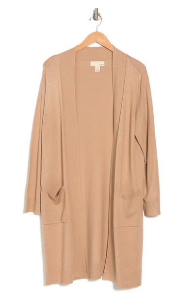 Shop By Design Long Tunic Length Cardigan In Camel