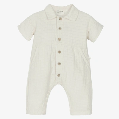 Shop 1+ In The Family 1 + In The Family Ivory Seersucker Baby Romper