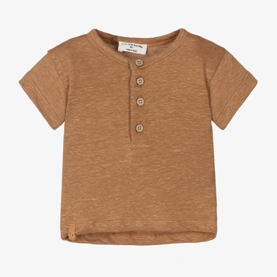 Shop 1+ In The Family 1 + In The Family Dark Beige Linen T-shirt
