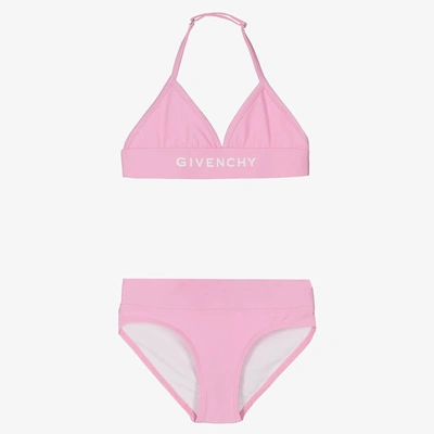 Shop Givenchy Girls Pink Logo Bikini