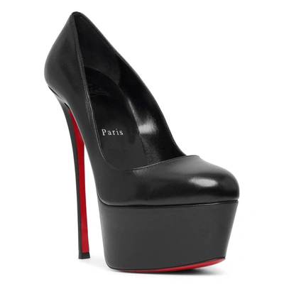 Shop Christian Louboutin Dolly 160 Black Leather Pumps