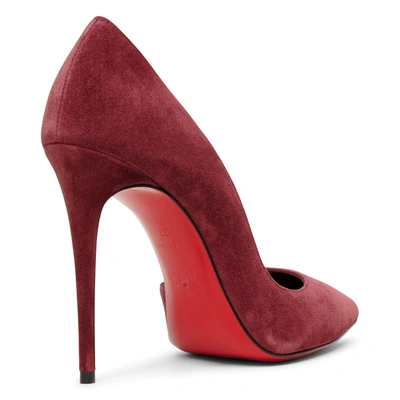 Shop Christian Louboutin Iriza 100 Dark Red Suede Pumps