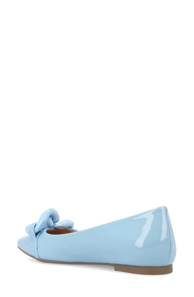 Journee Collection Clareene Pointed Toe Flat In Blue