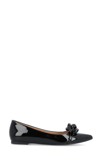 Shop Journee Collection Clareene Pointed Toe Flat In Black