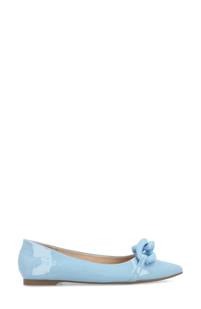 Journee Collection Clareene Pointed Toe Flat In Blue