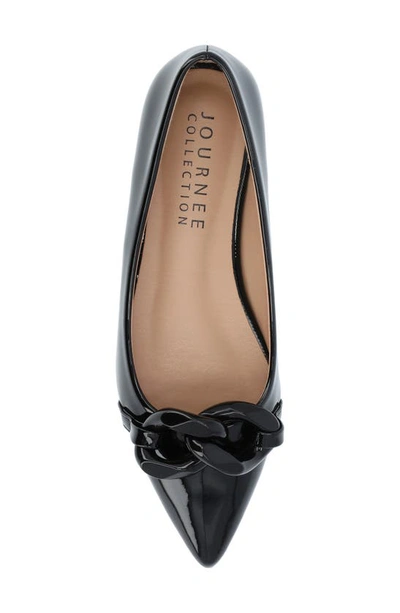 Shop Journee Collection Clareene Pointed Toe Flat In Black