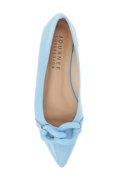 Journee Collection Clareene Pointed Toe Flat In Blue