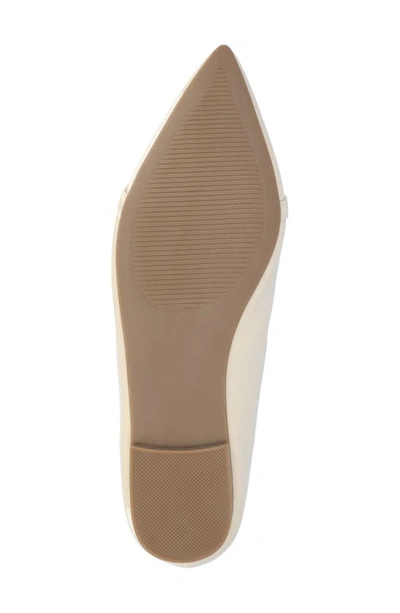 Journee Collection Women's Clareene Chain Pointed Toe Flats In Beige