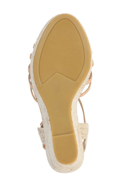 Journee Collection Yara Tru Comfort T-strap Espadrille Wedge Platform Sandal In Tan