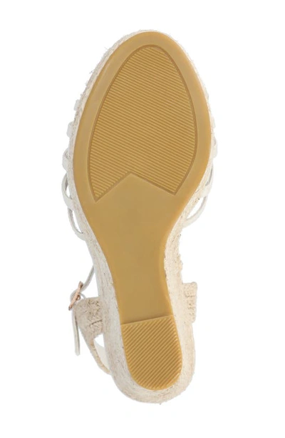 Journee Collection Yara Tru Comfort T-strap Espadrille Wedge Platform Sandal In Stone