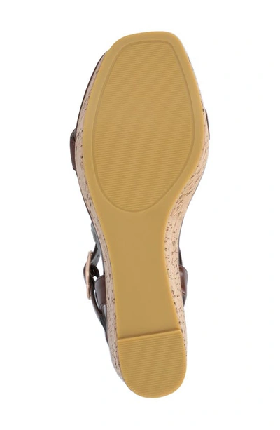 Journee Collection Matildaa Tru Comfort T-strap Platform Wedge Sandal In Brown