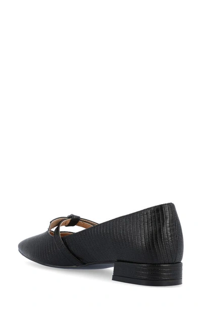 Journee Collection Cait Snake Embossed Pump In Black