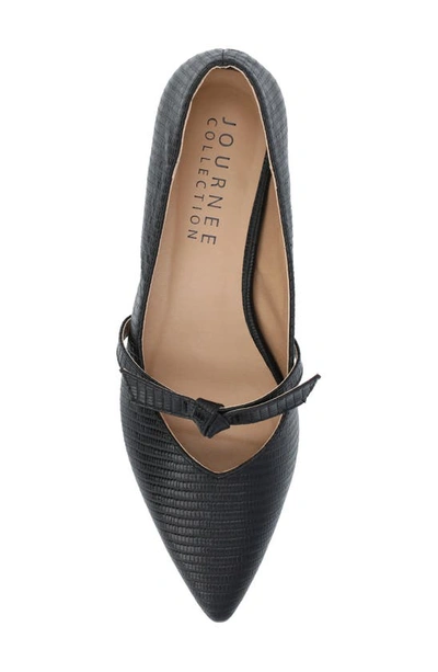 Journee Collection Cait Snake Embossed Pump In Black