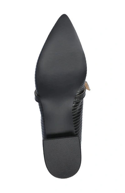 Journee Collection Cait Snake Embossed Pump In Black