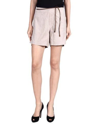 Shop Brunello Cucinelli Leather Pant In Sand