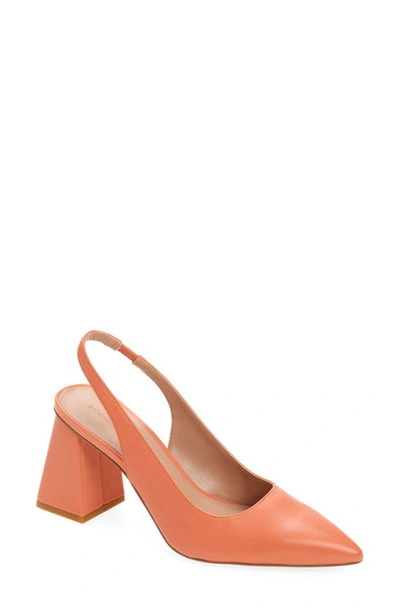 Shop Nordstrom Polina Pointed Toe Slingback Pump In Coral