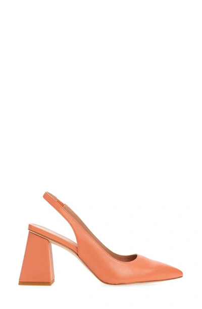 Shop Nordstrom Polina Pointed Toe Slingback Pump In Coral