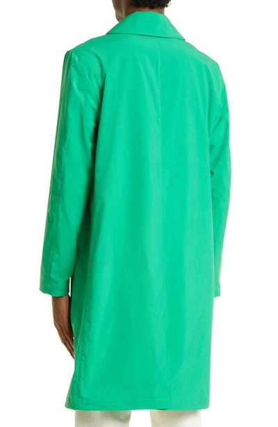 Mackintosh Single-breasted Midi Coat In Green