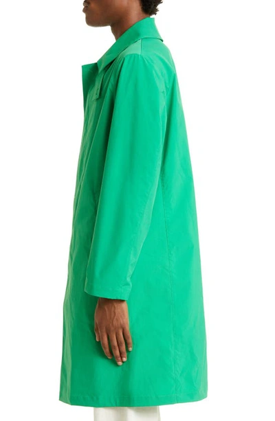 Mackintosh Single-breasted Midi Coat In Green