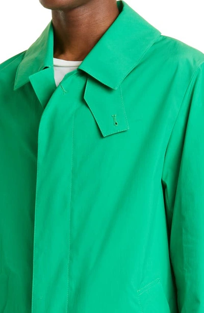 Mackintosh Single-breasted Midi Coat In Green