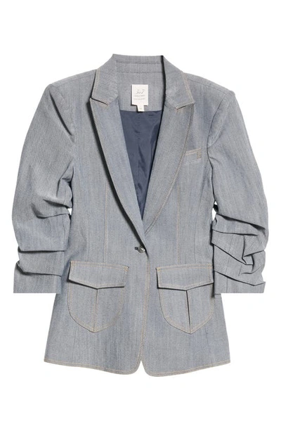 Shop Cinq À Sept Louisa Cotton Blend Jacket In Light Indigo