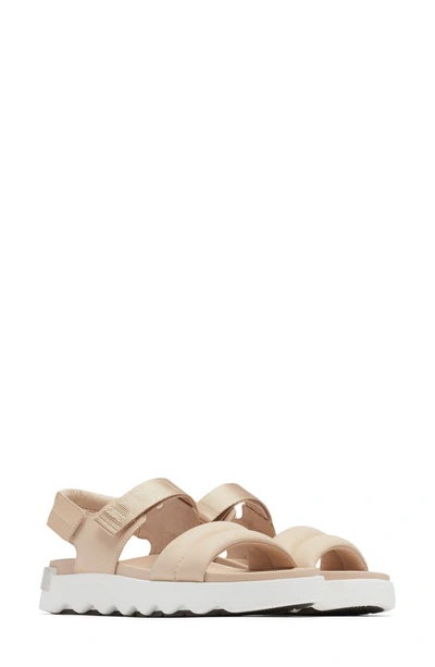 Shop Sorel Viibe Slingback Sandal In Nova Sand/ Natural